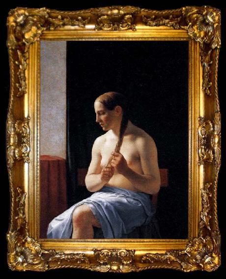 framed  Christoffer Wilhelm Eckersberg Seated Nude Model, ta009-2